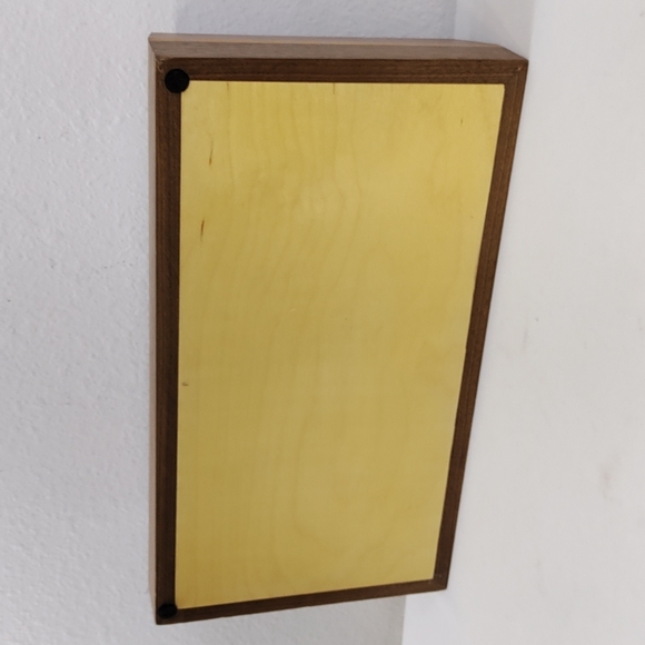 Vintage Contemporary Inlaid Bevelled Wooden Handmade Jewelry Box - Picture 7 of 17